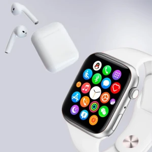 SMARTWATCH + BLUETOOTH HANDSFREE ΔΩΡΟ + 2 ΛΟΥΡΑΚΙΑ T55 PRO MAX ΛΕΥΚΟ