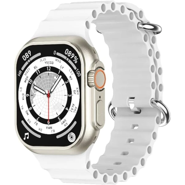  Ultra 9 Max smartwatch 2,2 ιντσών amoled Οθόνη Bluetooth Κλήση καρδιακού ρυθμού αρτηριακή πίεση Λευκό