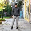 ΑΝΔΡΙΚΟ ΠΛΕΚΤΟ ΛΑΙΜΟΣ COTTON MOHICANS V351 ΓΚΡΙ