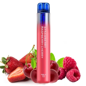 Vozol Neon 800 Strawberry Raspberry Cherry Ηλεκτρονικό Τσιγάρο μιας Χρήσης 800 Εισπνοών 2ml 20mg 