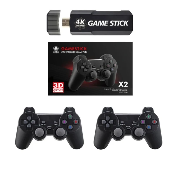 Retro Games Console, X2 Plus Game Stick Retro Console 2 ασύρματα χειριστήρια, 40000+ παιχνίδια, 64 GB X2 Μαύρο