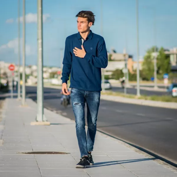 ΑΝΔΡΙΚΟ ΠΑΝΤΕΛΟΝΙ JEANS ΜΕ ΣΚΙΣΙΜΑΤΑ MOHICANS XYW100 ΜΠΛΕ 