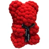 Αρκουδάκι Κόκκινο με Κορδέλα και κουτί 25cm Pom Pom Foam flower 84790 Κόκκινο
