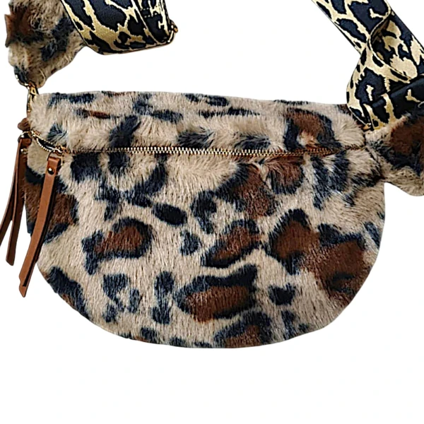 Γυναικείο bum bag τσαντάκι Λεοπάρδαλη Mohicans Η3332-1