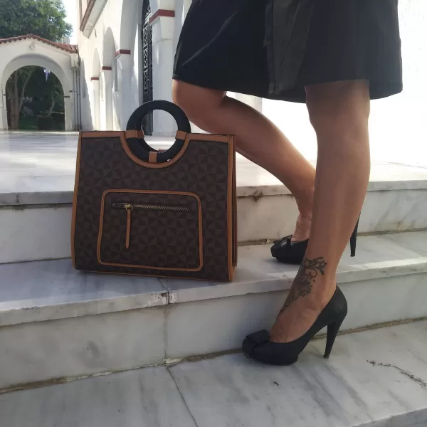 ΓΥΝΑΙΚΕΙΑ ΤΣΑΝΤΑ ΩΜΟΥ MOHICANS BAG98805 ΚΑΦΕ