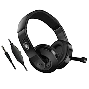 J08 On Ear Gaming Headset με σύνδεση 2x3.5mm / 3.5mm, Μαύρο