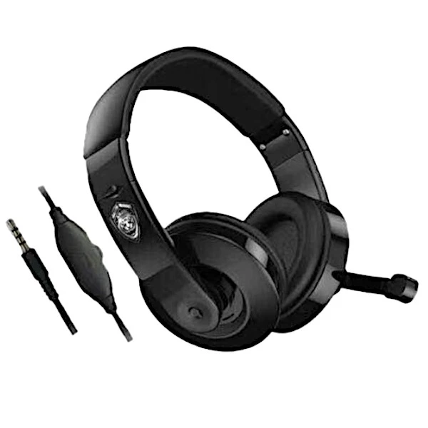 J08 On Ear Gaming Headset με σύνδεση 2x3.5mm / 3.5mm, Μαύρο