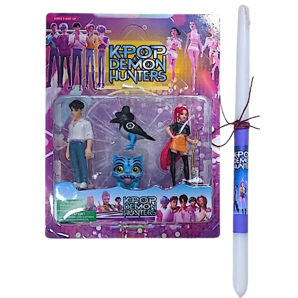 KPOP Demon Hunters Λαμπάδα Με Φιγούρες Σετ L26-51393