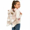 Λούτρινη Backpack Γάτα φουντοτή με ήχο 50cm 10636-1 Καφέ