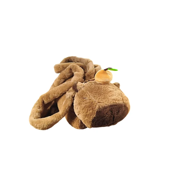 Λούτρινο Καπιμπάρα 45cm shoulder bag με καρότο 1440-10410 Καφέ 