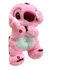 Λούτρινο Lilo & Stitch 3 σε 1 που αναπνέει μουσική και κουνάει τα αυτιά 40cm 1440-51088-2 Ροζ