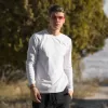 ΑΝΔΡΙΚΗ ΜΠΛΟΥΖΑ T-SHIRT ΜΑΚΡΥΜΑΝΙΚΙ MOHICANS G278-1 ΛΕΥΚΟ