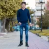 ΑΝΔΡΙΚΟ ΠΛΕΚΤΟ ΠΟΥΛΟΒΕΡ ΜΕ ΦΕΡΜΟΥΑΡ MOHICANS 353 ΜΠΛΕ