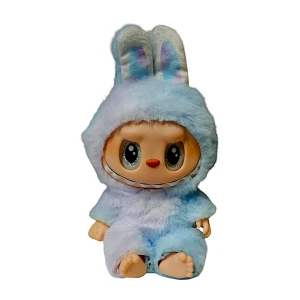 Monsters Lovely Λούτρινο Labubu Πλαστικό Πρόσωπο Με Ήχο Have A Seat Vinyl Plush 24cm 1440-920250 Μπλε