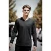 ΑΝΔΡΙΚΗ ΜΠΛΟΥΖΑ T-SHIRT ΜΑΚΡΥΜΑΝΙΚΗ MOHICANS T-SFT012 ΜΑΥΡΟ