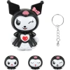 Μπρελόκ Kuromi Με Αλλαγή Προσώπων 9,5cm Μαύρο MANZ-04-01
