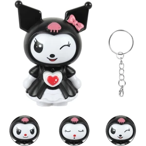 Μπρελόκ Kuromi Με Αλλαγή Προσώπων 9,5cm Μαύρο MANZ-04-01