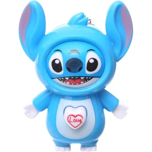 Μπρελόκ Stitch Με Αλλαγή Προσώπων 9,5cm Μπλε MANZ-02-1