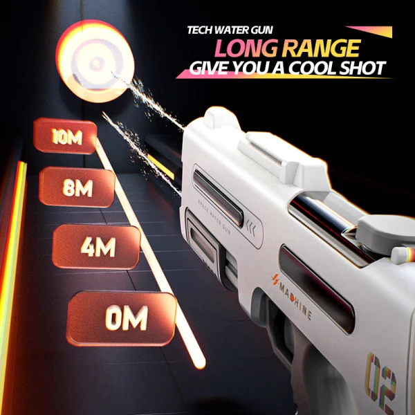 Νεροπίστολο Παιδικό παιχνίδι με διπλή κεφαλή σκοποβολής, αυτόματη αναρρόφηση νερού, δεξαμενή νερού μεγάλης χωρητικότητας για ισχυρές βολές μεγάλων αποστάσεων KB1510 Μπλε