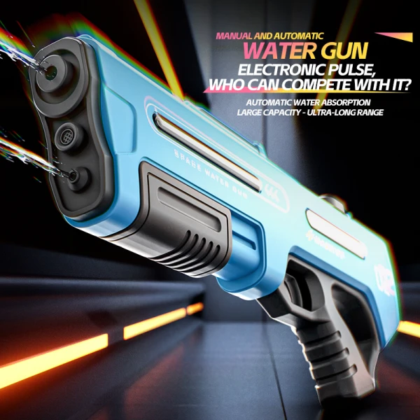 Νεροπίστολο Παιδικό παιχνίδι με διπλή κεφαλή σκοποβολής, αυτόματη αναρρόφηση νερού, δεξαμενή νερού μεγάλης χωρητικότητας για ισχυρές βολές μεγάλων αποστάσεων KB1510 Μπλε