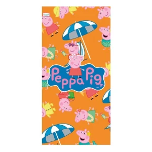 Παιδική Πετσέτα Θαλάσσης Peppa Pig Παραλία 140Χ70cm Nickelodeon 1034-1 Πορτοκαλί 
