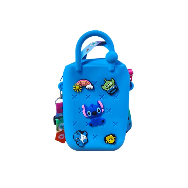 Παιδικό Τσαντάκι Χειρός πορτοφόλι Stitch Σιλικόνη 10445-1 Μπλε