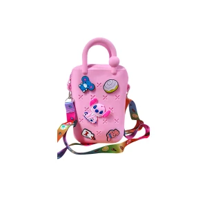 Παιδικό Τσαντάκι Χειρός πορτοφόλι Stitch Σιλικόνη 10445-2 Ροζ