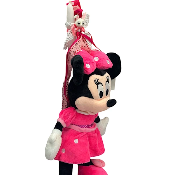 Πασχαλινή λαμπάδα Mohicans Λούτρινο Disney Minnie Mouse 35 εκ. για 3+ Ετών L151 Ροζ