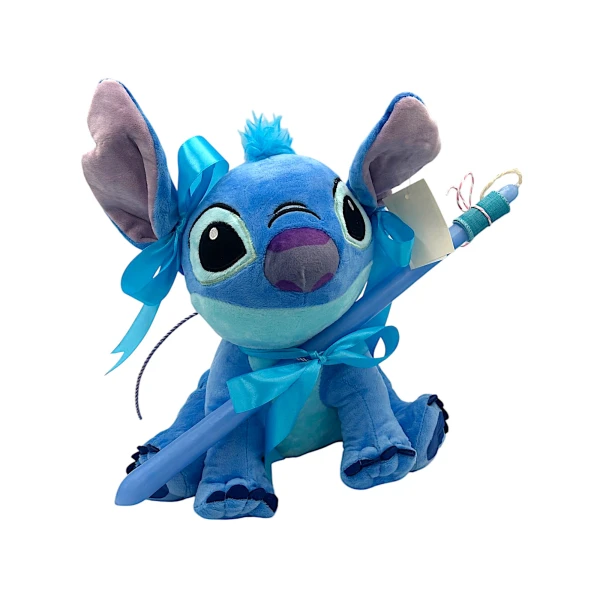 Πασχαλινή λαμπάδα Mohicans με Λούτρινο Disney Stitch 40cm L137