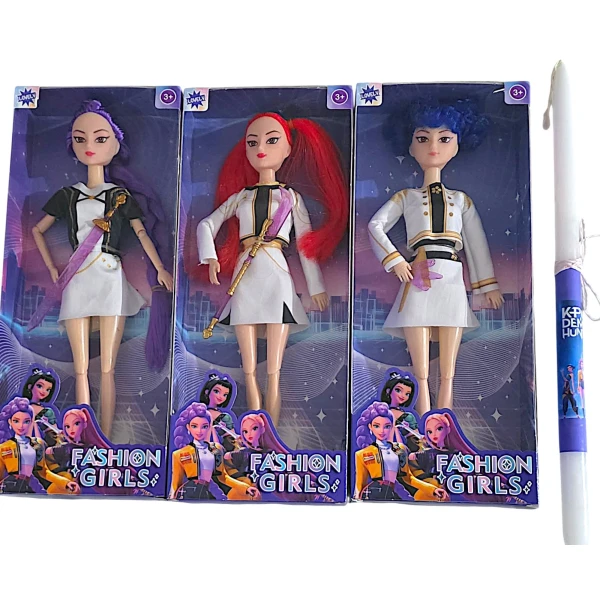 Πασχαλινή Λαμπάδα Σετ Προσφορά 3 Κούκλες Φιγούρα K-pop Demon Hunters Mira Zoey Rumi 40cm L26-51383-4