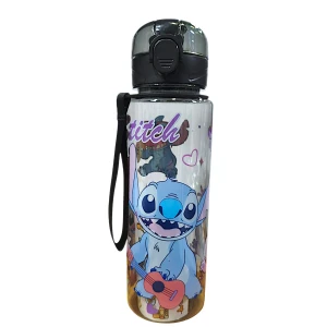Πλαστικό Μπουκάλι Disney Stitch 700ml 24801-3-2 Μαύρο