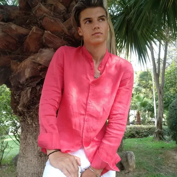 ΑΝΔΡΙΚΟ ΠΟΥΚΑΜΙΣΟ MAO LINEN MOHICANS SH050 ΚΟΡΑΛΙ