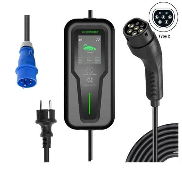 Φορητός φορτιστής EV Type2 με καλώδιο 5μ EV- GK02