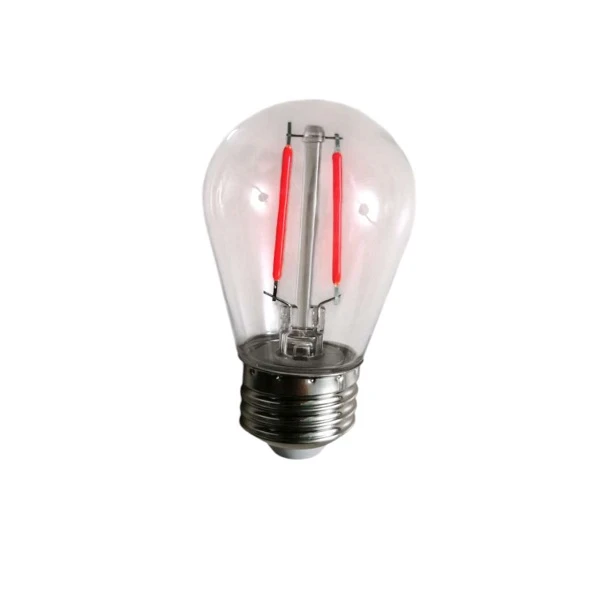 Λάμπα LED αδιάβροχη 10τμχ. E27 2W 220V RZ-163 Κόκκινος φωτισμός