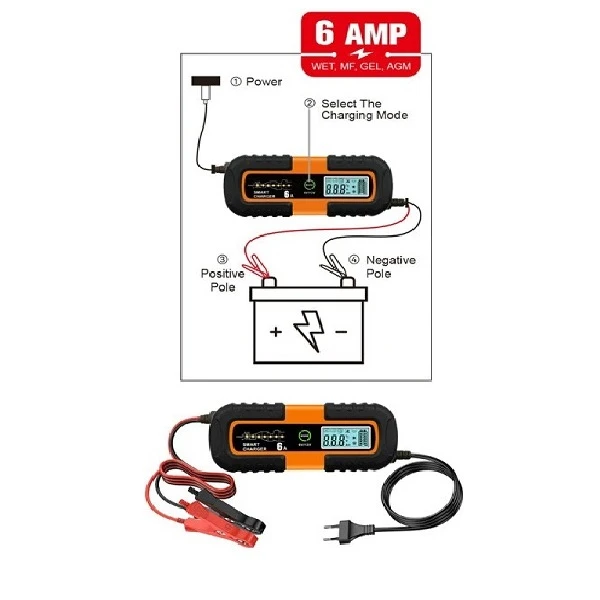 Φορτιστής Μπαταρίας Αυτοκινήτου 6AMP 6-12V HL18668-281