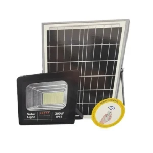 Ηλιακός Προβολέας LED 300W IP66 με πάνελ, Τηλεχειρισμό και Χρονοδιακόπτη JT-910091-YY300W