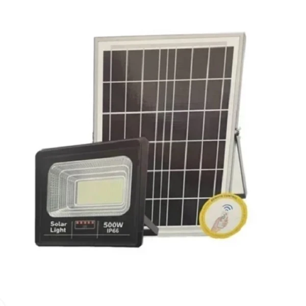 Ηλιακός Προβολέας LED 500W IP66 με πάνελ, Τηλεχειρισμό και Χρονοδιακόπτη JT-910091-YY500W