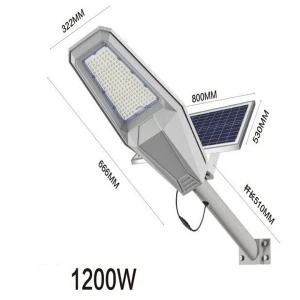 Ηλιακό Φωτιστικό Δρόμου 1200W με Τηλεχειριστήριο IP67 JT-ZJTZ-1200W