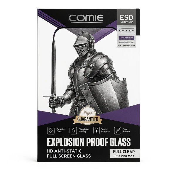 COMIE Explosion Proof Τζαμάκι πλήρους κάλυψης 17 Pro Max 2194