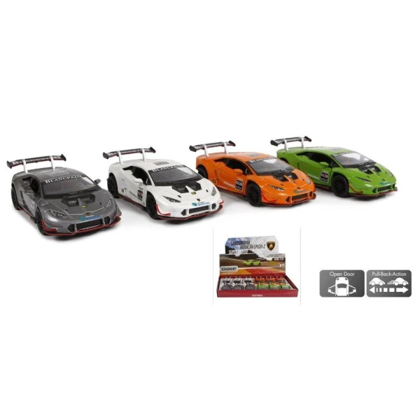 Kinsmart Lamborghini Huracan. Μεταλλικο αυτοκινητο. Κλιμακα 1:36. Σετ 12 τεμαχιων. 520057-NN