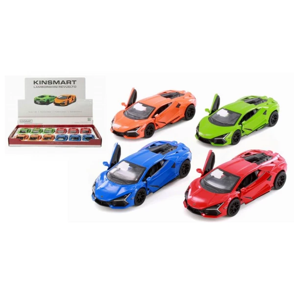 Kinsmart Lamborghini Revuelto. Μεταλλικο αυτοκινητο. Κλιμακα 1:36. Σετ 12 τεμαχιων. 520431-NN
