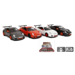 Kinsmart Porsche 911 GT3 PULLBACK. Μεταλλικο αυτοκινητο. Κλιμακα 1:36. Σετ 12 τεμαχιων. 521702-NN