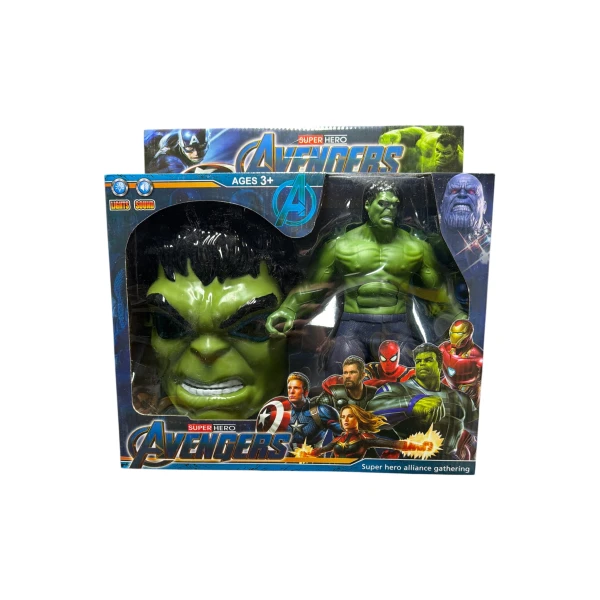 Σετ Φιγούρα Δράσης Avengers με Μάσκα & Φώτα/Ήχους - Hulk 24cm 5475B