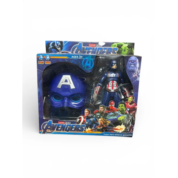 Σετ Φιγούρα Δράσης Avengers με Μάσκα & Φώτα/Ήχους - Captain America 24cm 5475C