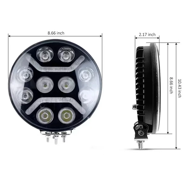 Προβολέας LED στρόγγυλος αυτοκινήτου 8,6" 12 LED 12-24V JN-2853-94