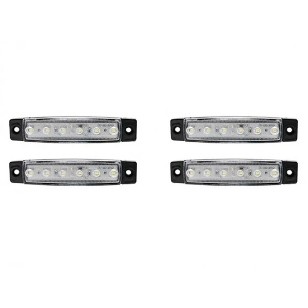 Φώτα Όγκου Φορτηγού 6LED 12-24V 4τμχ με σετ βιδών JN-2853-92 Λευκό