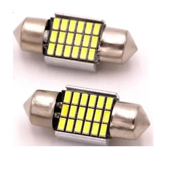 Λάμπες Σωληνωτές 31mm με 18 SMD LED 6500k 3014 Canbus 2τμχ 12v W05266-1