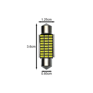 Λάμπες Σωληνωτές 36mm με 27 SMD LED 6500k 3014 Canbus 2τμχ 12v W05267-2