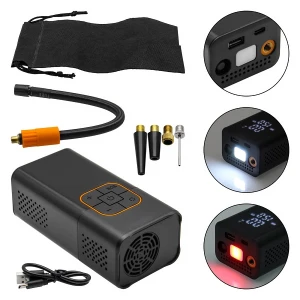 Επαναφορτιζόμενη Τρόμπα Αυτοκινήτου 150PSI 50W 7.4V 3 σε 1 με Ψηφιακή Οθόνη, Power Bank και Φακό W17145-9