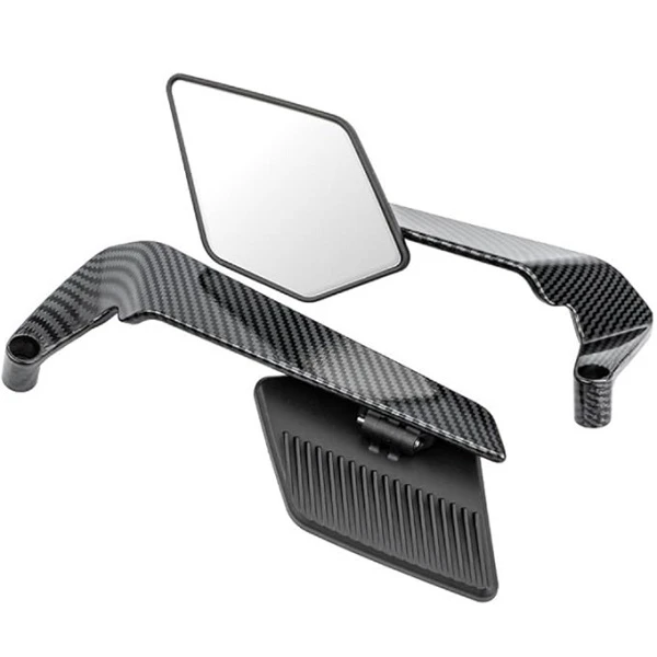 Σετ Καθρέφτες Oπισθοπορείας Μοτοσικλέτας Carbon Style W17580-7